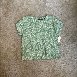 Anthropologie green patterned shirt brand new with tags